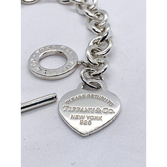 Tiffany & Co Return To Tiffany & Co 8" Inches Toggle  Heart Bracelet - Picture 6 of 11